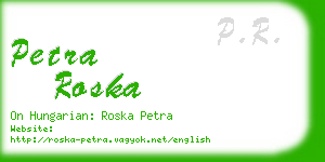 petra roska business card